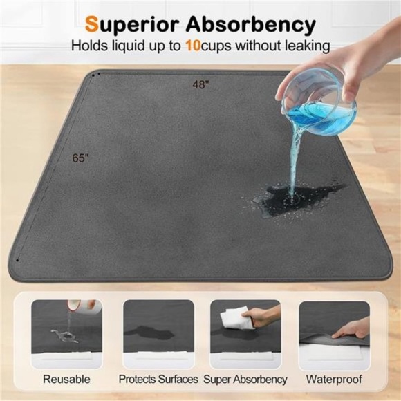 Washable Pee Pads for Dogs 65"x48"" Reusable Dog Pads Extra Large - Picture 3 of 6
